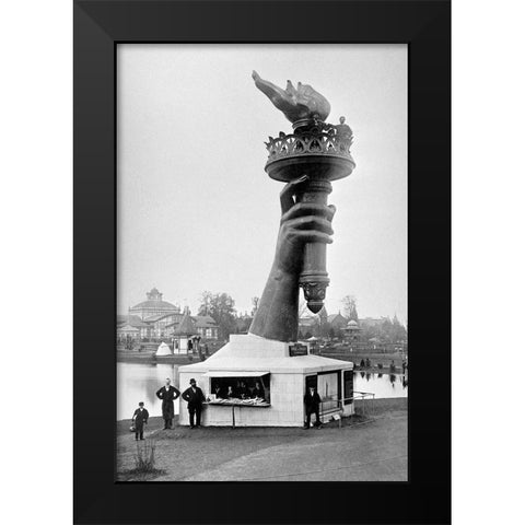 Torch of Liberty Fundraiser, Philadelphia, PA Black Modern Wood Framed Art Print by Unknown