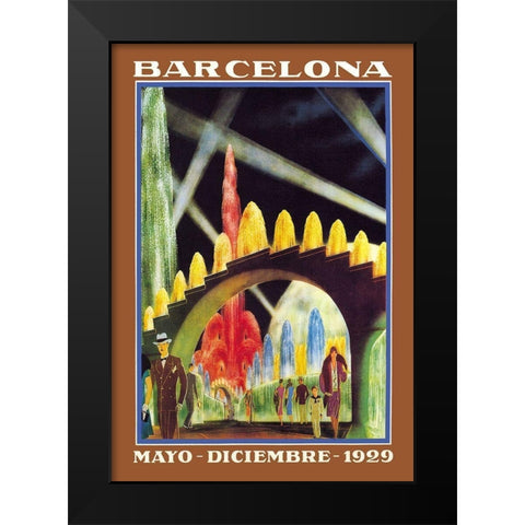 Barcelona Exposicion Internacional Black Modern Wood Framed Art Print by Unknown