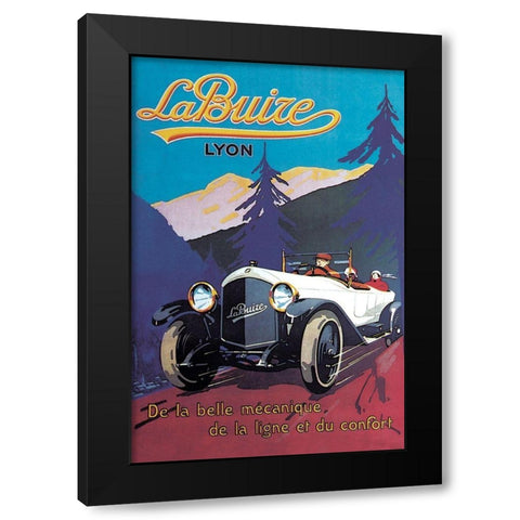 LaBuize Black Modern Wood Framed Art Print with Double Matting by Unknown