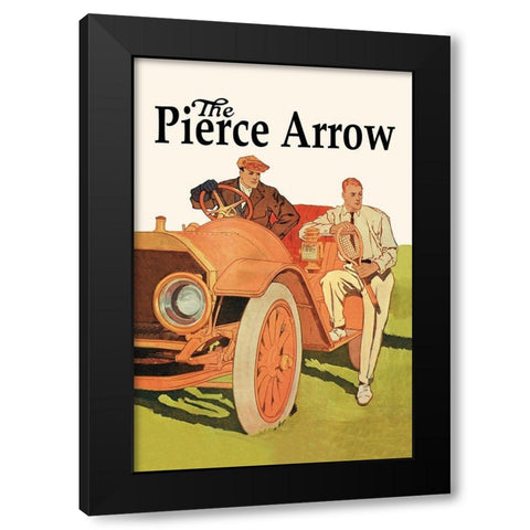 The Pierce-Arrow Black Modern Wood Framed Art Print with Double Matting by Unknown