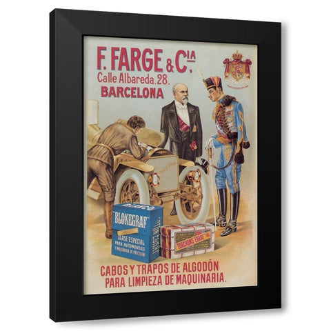 F. Farge Black Modern Wood Framed Art Print by Unknown