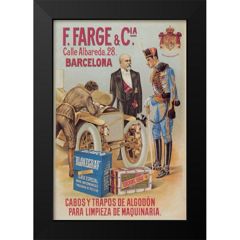 F. Farge Black Modern Wood Framed Art Print by Unknown
