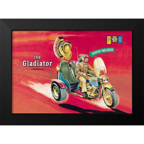 The Gladiator - Driver Included Black Modern Wood Framed Art Print by Unknown