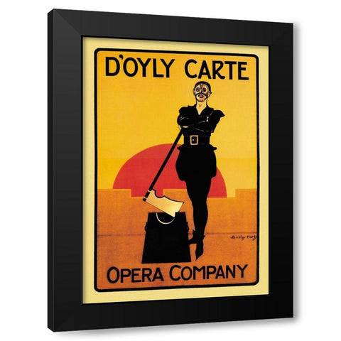 The Executioner: DOyly Carte Opera Company Black Modern Wood Framed Art Print by Unknown