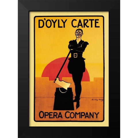 The Executioner: DOyly Carte Opera Company Black Modern Wood Framed Art Print by Unknown