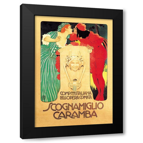 Scognamiglio Caramba Black Modern Wood Framed Art Print by Unknown