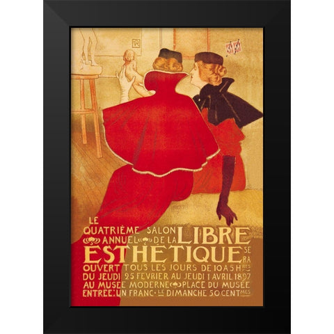 La Libre Esthetique Black Modern Wood Framed Art Print by Rysselberghe, Theodore Van