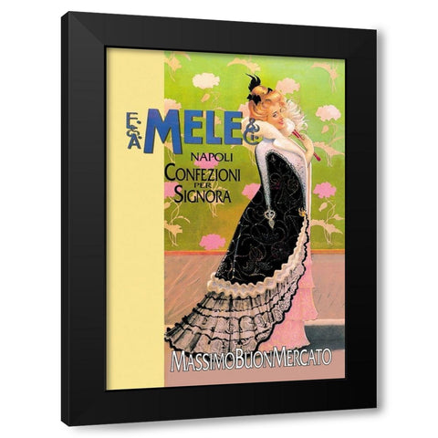 Confezioni per Signora, 1898 Black Modern Wood Framed Art Print with Double Matting by Villa, Aleardo