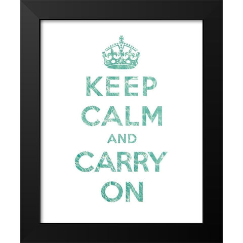 Keep Calm and Carry On - Texture V Black Modern Wood Framed Art Print by The British Ministry of Information