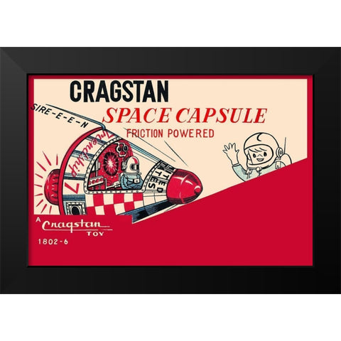 Cragstan Space Capsule Black Modern Wood Framed Art Print by Retrobot