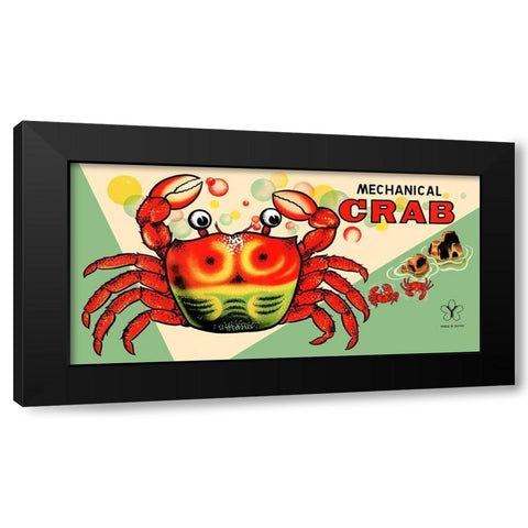 Mechanical Crab Black Modern Wood Framed Art Print with Double Matting by Retrobot