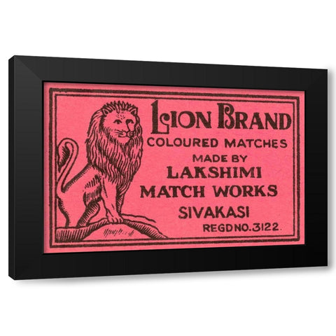 Lion Brand Coloured Matches Black Modern Wood Framed Art Print with Double Matting by Phillumenart