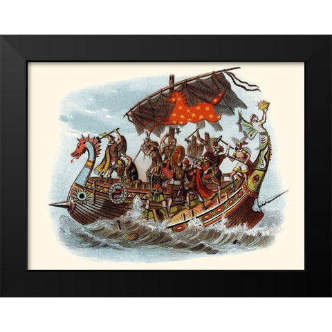 War Black Modern Wood Framed Art Print by Unknown