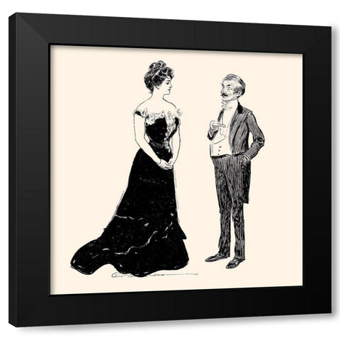 Yes, Dearest Black Modern Wood Framed Art Print by Gibson, Charles Dana