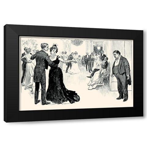 Matrimonial Misfits Black Modern Wood Framed Art Print by Gibson, Charles Dana