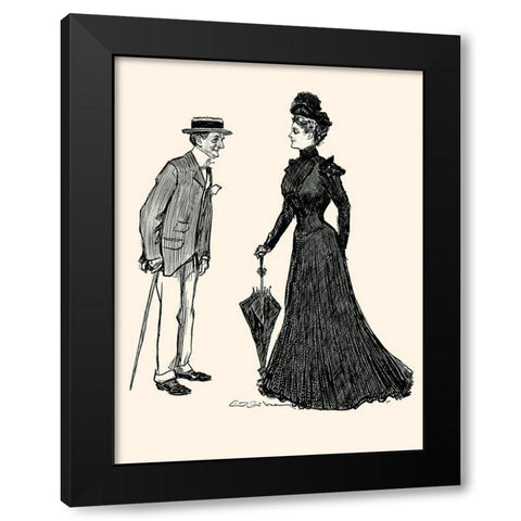 How Long Should I wear Mourning Black Modern Wood Framed Art Print by Gibson, Charles Dana