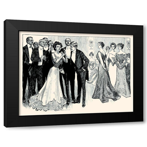 The Race is Not Always to the Beautiful Black Modern Wood Framed Art Print with Double Matting by Gibson, Charles Dana