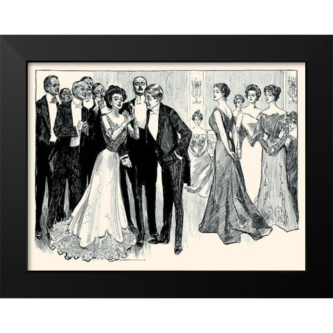 The Race is Not Always to the Beautiful Black Modern Wood Framed Art Print by Gibson, Charles Dana