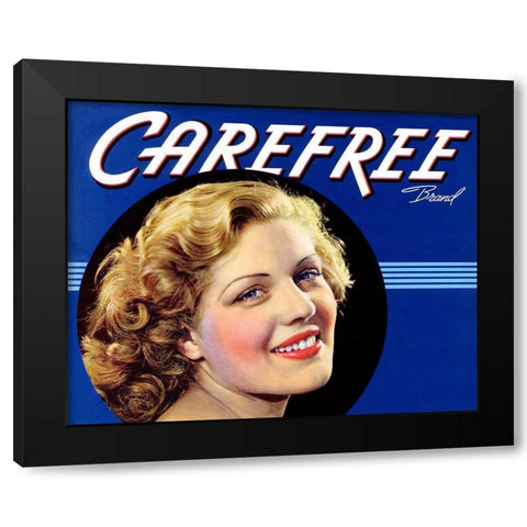 Carefree Black Modern Wood Framed Art Print by Unknown