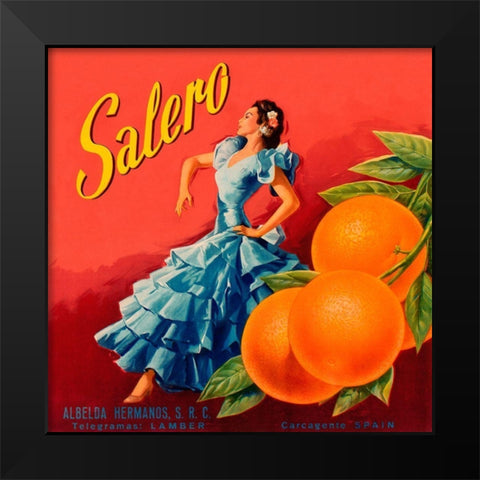 Salero Black Modern Wood Framed Art Print by Ortega
