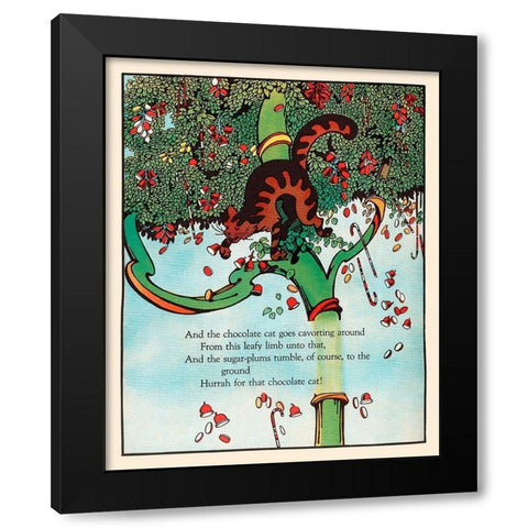 Tumbling Sugar Plums Black Modern Wood Framed Art Print by Field, Eugene