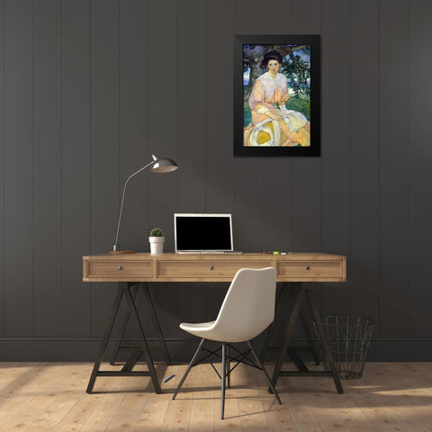 Gisele Black Modern Wood Framed Art Print by Green Elizabeth Shippen