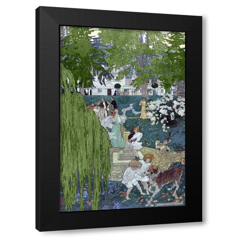 Life was made for love and cheer Black Modern Wood Framed Art Print with Double Matting by Green Elizabeth Shippen