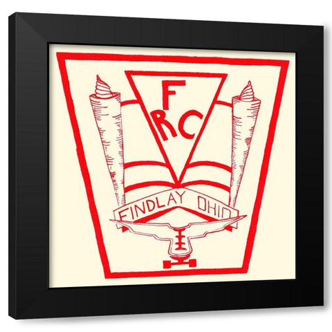 Findlay Roller Club Black Modern Wood Framed Art Print with Double Matting by Retrorollers