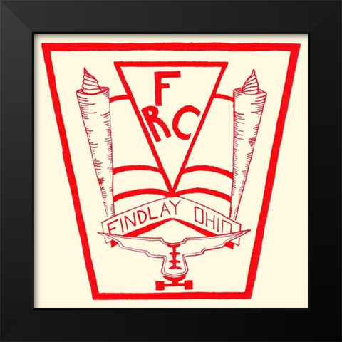 Findlay Roller Club Black Modern Wood Framed Art Print by Retrorollers