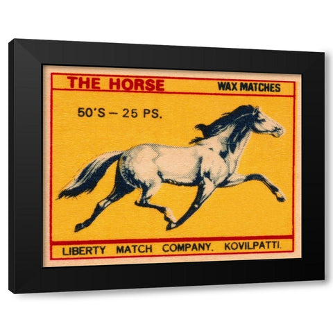 The Horse Matches Black Modern Wood Framed Art Print with Double Matting by Phillumenart