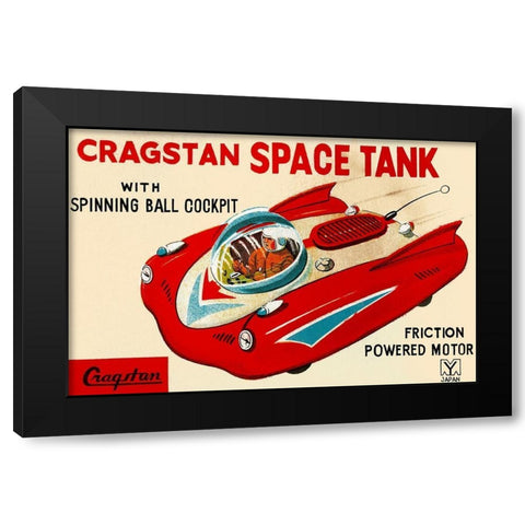 Cragstan Space Tank Black Modern Wood Framed Art Print by Retrotrans