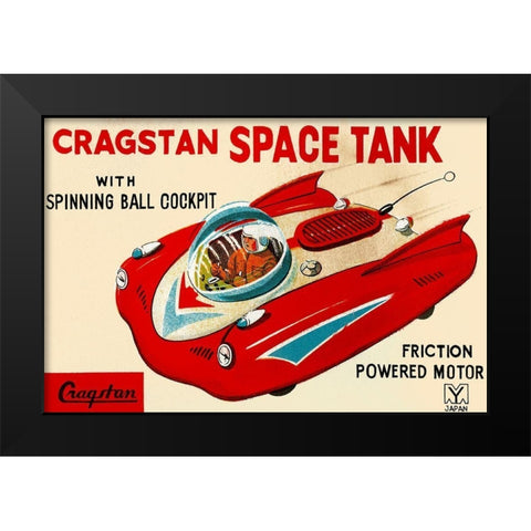 Cragstan Space Tank Black Modern Wood Framed Art Print by Retrotrans