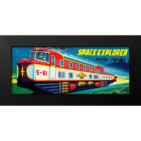 Space Explorer 5-61 Black Modern Wood Framed Art Print by Retrotrans
