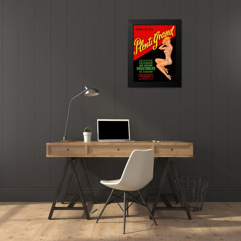 Plenti Grand Black Modern Wood Framed Art Print by Retrolabel