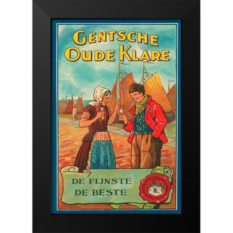 Gentsche Oude Klare Black Modern Wood Framed Art Print by Retrolabel