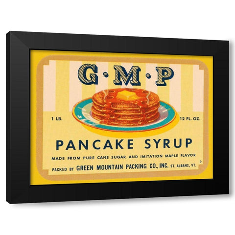 G.M.P. Pancake Syrup Black Modern Wood Framed Art Print with Double Matting by Retrolabel
