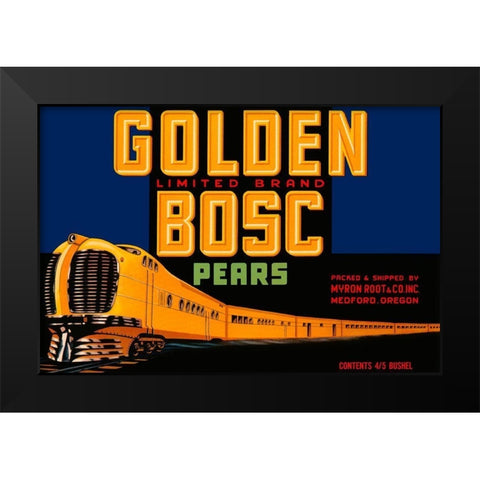 Golden Bosc Limited Edition Pears Black Modern Wood Framed Art Print by Retrolabel