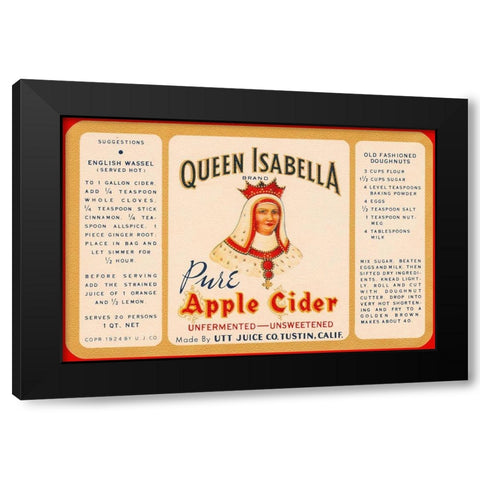 Queen Isabella Pure Apple Cider Black Modern Wood Framed Art Print with Double Matting by Retrolabel