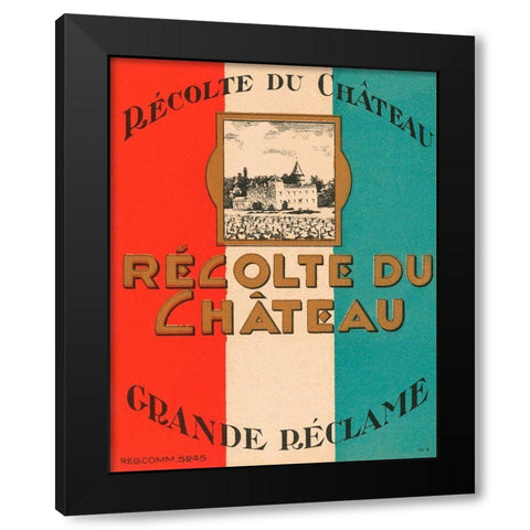 Recolte du Chateau Black Modern Wood Framed Art Print with Double Matting by Retrolabel