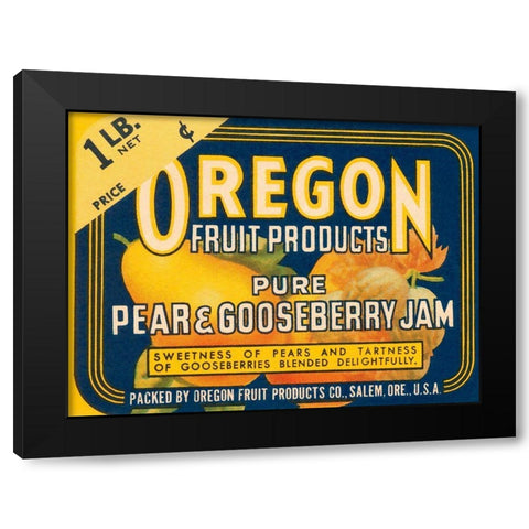 Pure Pear and Gooseberry Jam Black Modern Wood Framed Art Print by Retrolabel