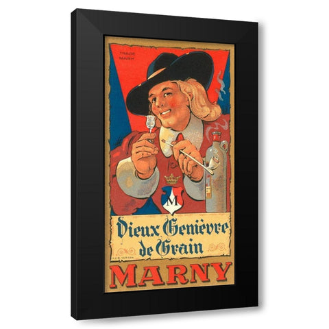 Marny: Dieux Genievre de Grain Black Modern Wood Framed Art Print with Double Matting by Retrolabel