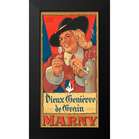 Marny: Dieux Genievre de Grain Black Modern Wood Framed Art Print by Retrolabel