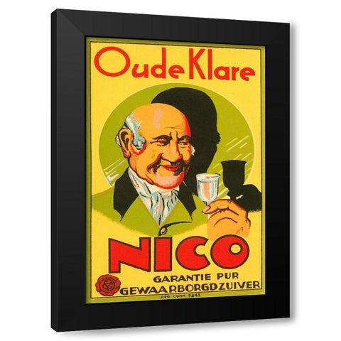 Oude Klare Nico Black Modern Wood Framed Art Print with Double Matting by Retrolabel