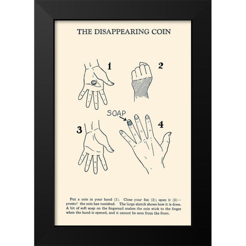 The Disappearing Coin Black Modern Wood Framed Art Print by Retromagic