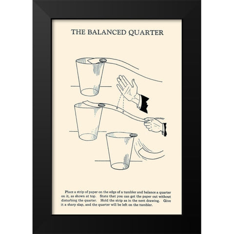 The Balanced Quarter Black Modern Wood Framed Art Print by Retromagic