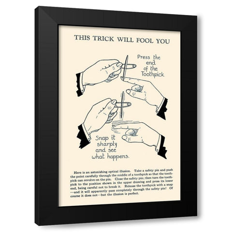 This Trick Will Fool You Black Modern Wood Framed Art Print with Double Matting by Retromagic