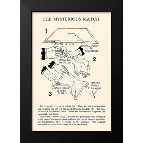 The Mysterious Match Black Modern Wood Framed Art Print by Retromagic