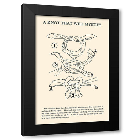 A Knot That Will Mystify Black Modern Wood Framed Art Print by Retromagic