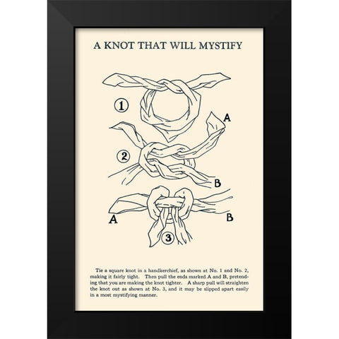 A Knot That Will Mystify Black Modern Wood Framed Art Print by Retromagic