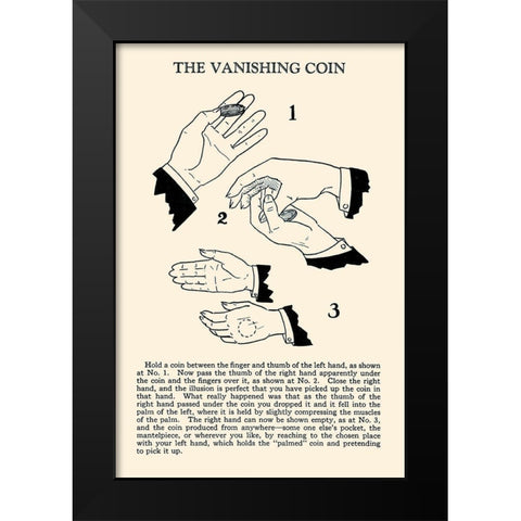 The Vanishing Coin Black Modern Wood Framed Art Print by Retromagic